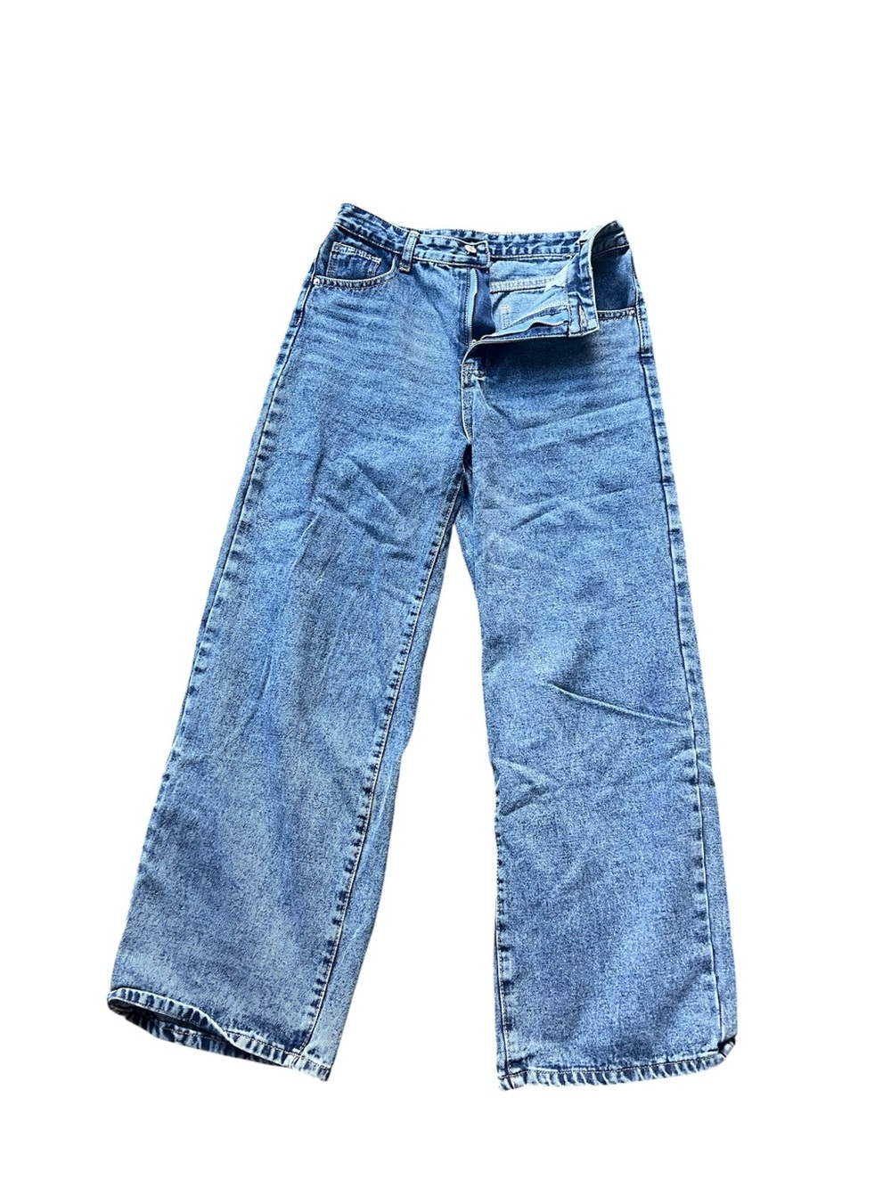 Classic Blue Wide-Leg Jeans